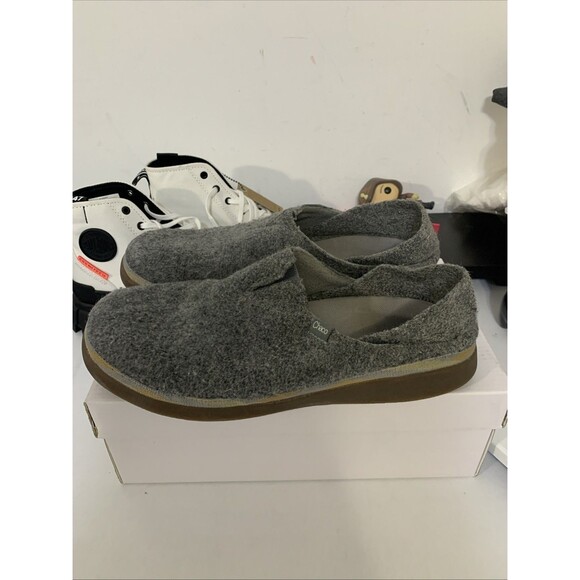 Chaco Revel Loveseat Footbed Grey slip on Mules 9.5 Comfortable & Casual - Picture 1 of 9